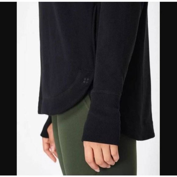 SWEATY BETTY Escape Luxe Hoodie Sweatshirt Small Black NEW - Picture 7 of 11